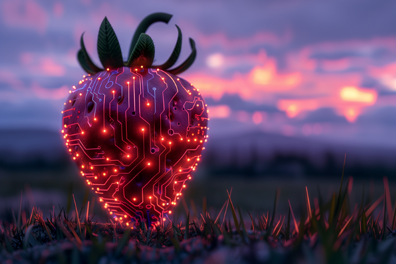 Strawberry Browser AI interface